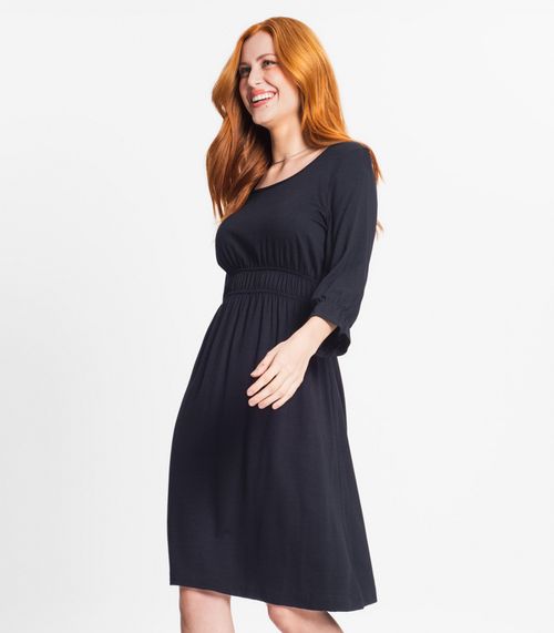 Vestido Feminino Manga 3/4 Rovitex Preto