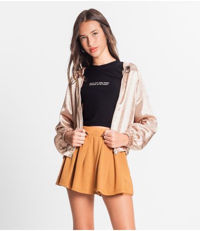 Jaqueta Juvenil Corta Vento Com Capuz Minty Amarelo