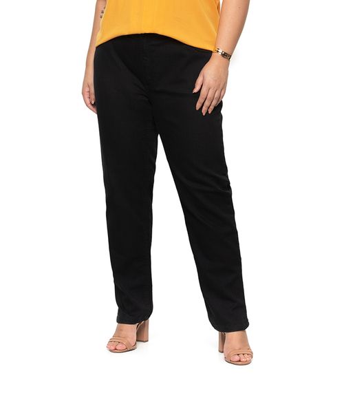 Calça Feminina Plus Size Secret Glam Preto