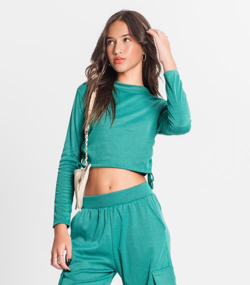 Conjunto Juvenil Feminino Blusão Com Calça Minty Verde