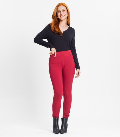 Legging Feminina Básica Rovitex Vermelho