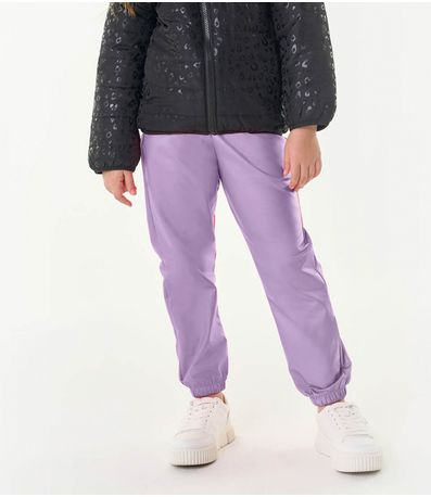Calça Jogger Infantil Feminina Trick Nick Roxo