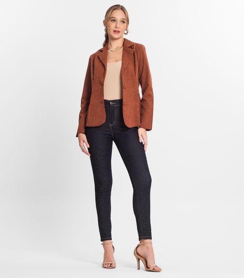 Blazer Feminino De Alfaiataria Misso Marrom