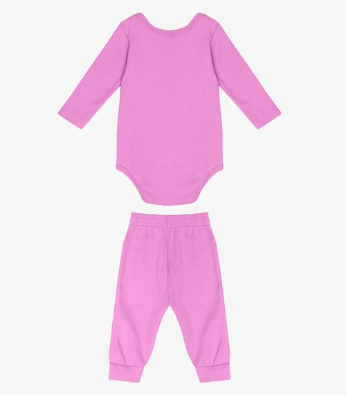 Conjunto Body com Calça Select Rosa