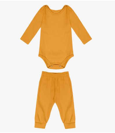 Conjunto Body com Calça Select Amarelo