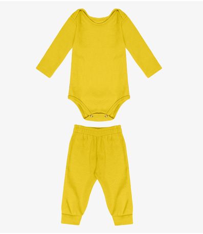 Conjunto Body com Calça Select Amarelo