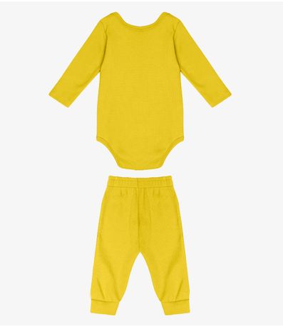 Conjunto Body com Calça Select Amarelo