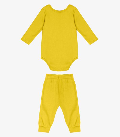 Conjunto Body com Calça Select Amarelo