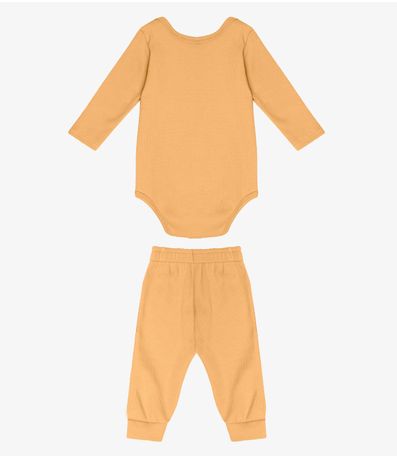 Conjunto Body com Calça Select Amarelo