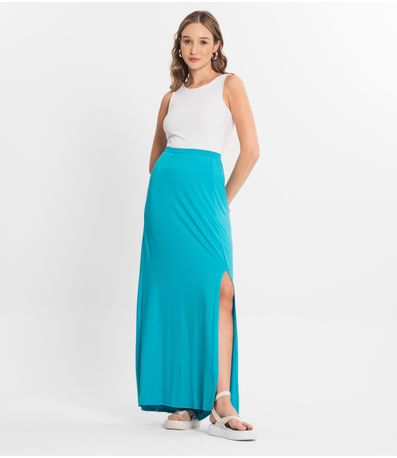 Saia Longa Feminina Select Azul