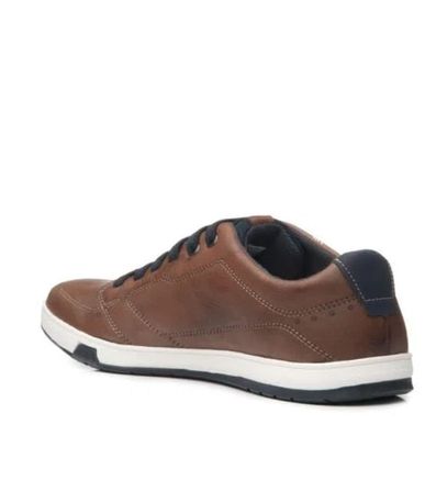 Sapatênis Casual Pegada Marrom e Azul Masculino