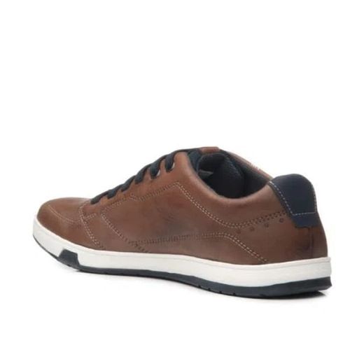 Sapatênis Casual Pegada Marrom e Azul Masculino