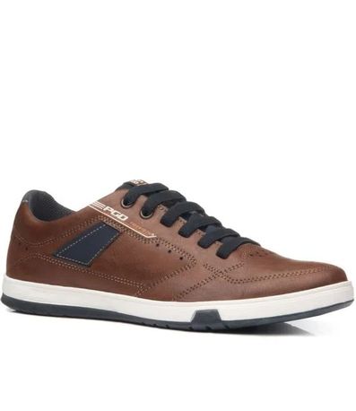 Sapatênis Casual Pegada Marrom e Azul Masculino