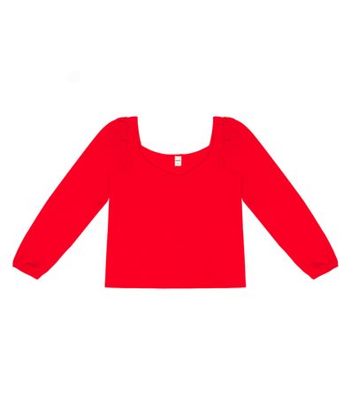 Blusa Feminina Manga 7/8 Rovitex Vermelho