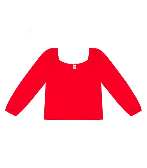 Blusa Feminina Manga 7/8 Rovitex Vermelho
