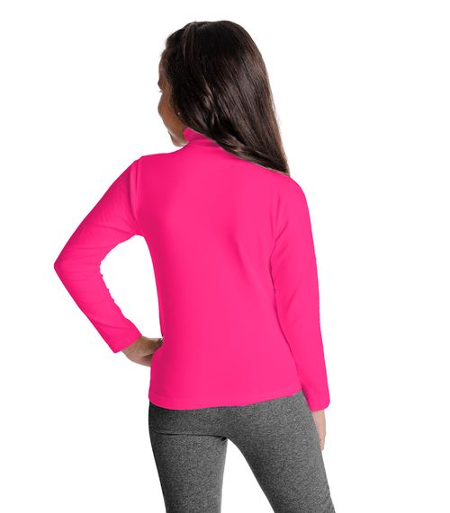 Blusa Manga Longa Infantil Gola Alta Rovitex Kids Rosa