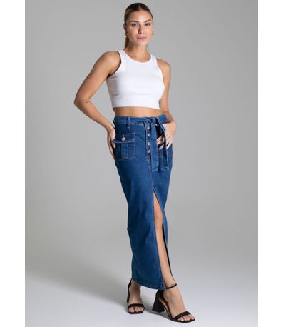Saia Jeans Sawary Midi - 276628