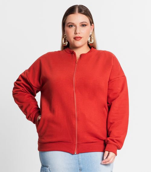 Jaqueta Feminina Plus Size Secret Glam Laranja