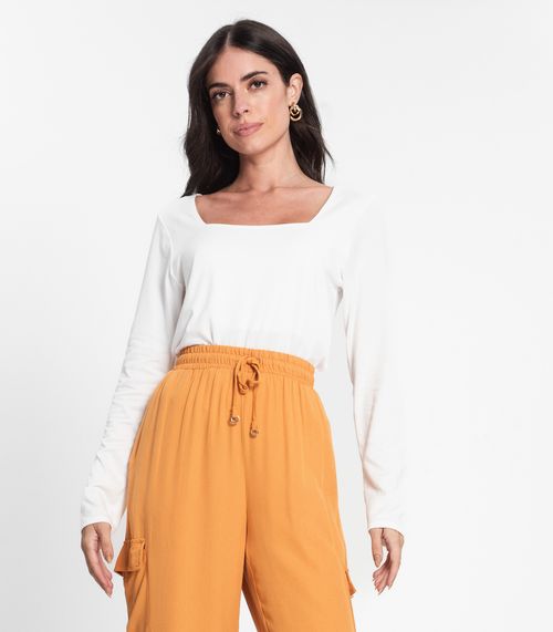 Blusa Feminina Manga Longa Rovitex Bege