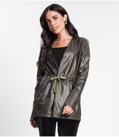 Parka Feminina Em Cirrê Rovitex Verde