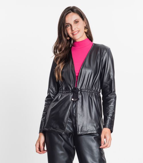 Parka Feminina Em Cirrê Rovitex Preto