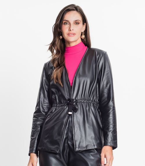 Parka Feminina Em Cirrê Rovitex Preto