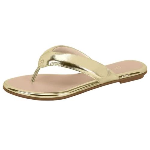 Tamanco Flats Beira Rio Dourado Feminino