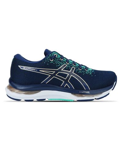 Tênis Esportivo Asics Gel-Hypersonic 4 Azul e Champagne Feminino