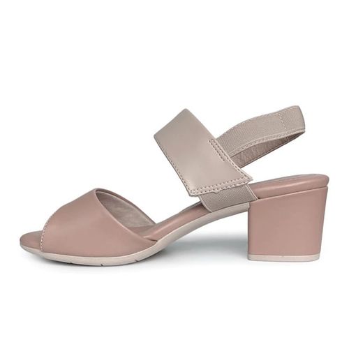 Tamanco Salto Comfortflex Caqui Feminino