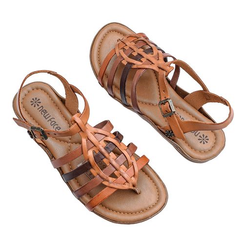 Sandália Flats New Face Mel New Color Feminina