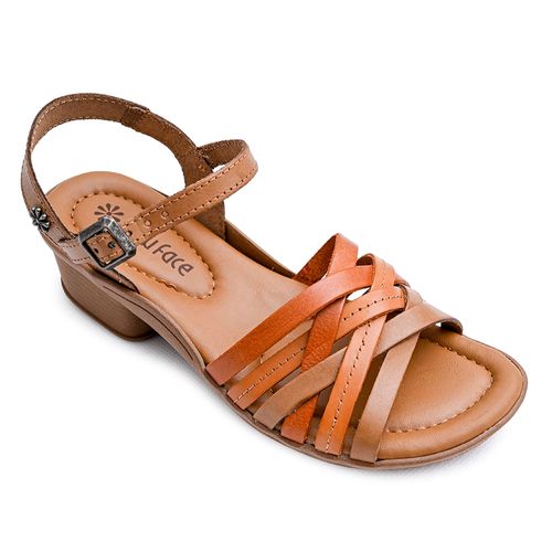 Sandália Salto New Face Âmbar Color Mix Feminina