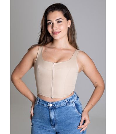 Cropped Sawary Bege - 276390