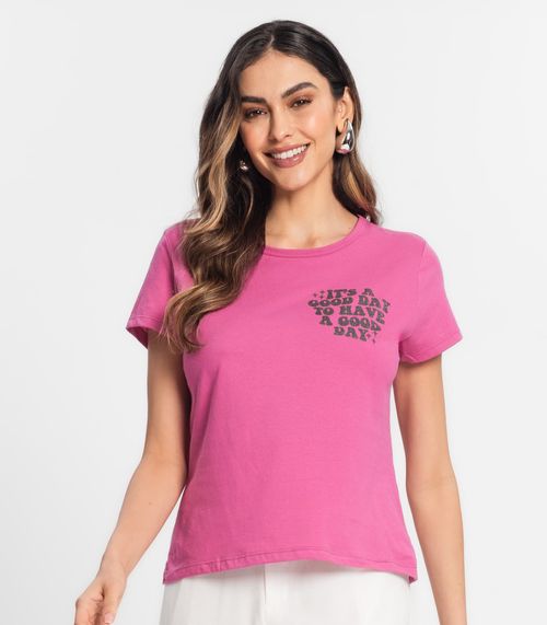 Blusa T-Shirt Feminina Estampada Select Rosa