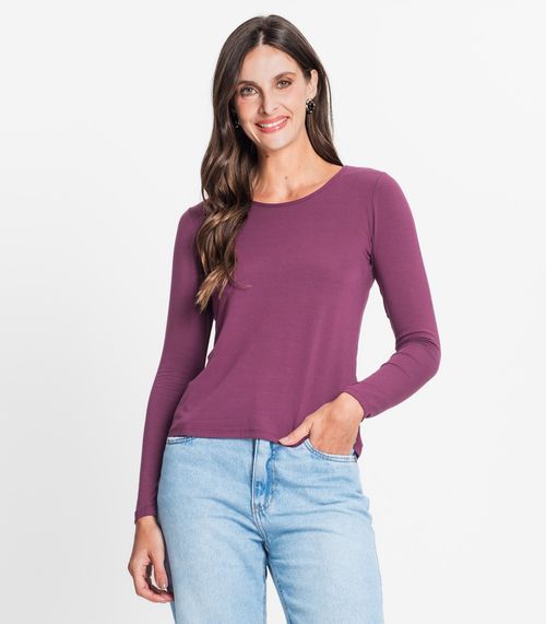 Blusa Feminina Manga Longa Rovitex Roxo