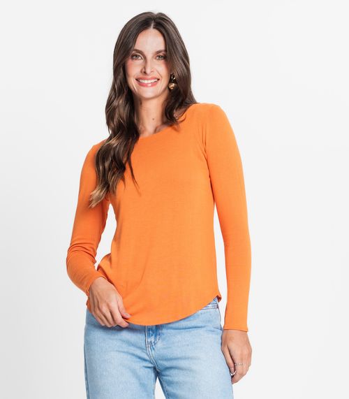 Blusa Feminina Manga Longa Rovitex Laranja