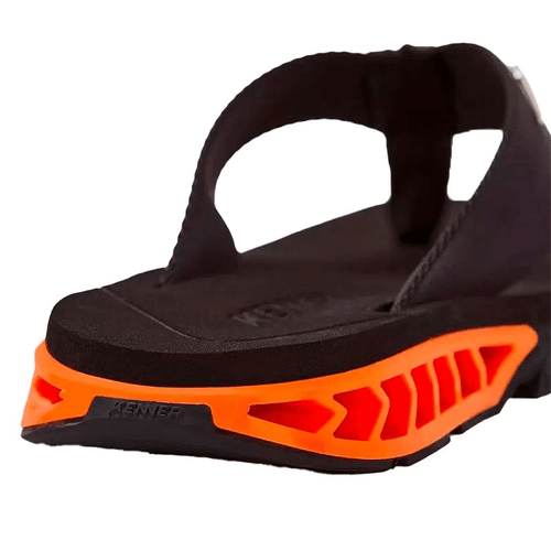 Chinelo de Dedo Preto e Laranja Kenner Masculino