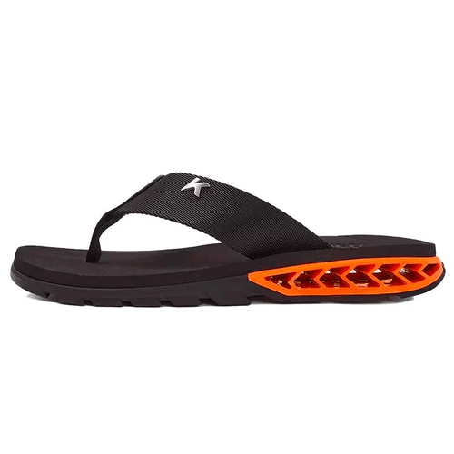 Chinelo de Dedo Preto e Laranja Kenner Masculino