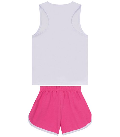 Conjunto Infantil Menina Sheila Malhas Rosa