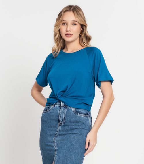 Blusa Feminina Lisa Infinita Cor Azul