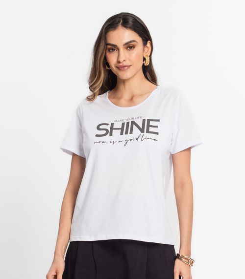 T- Shirt Feminina Estampada Select Branco