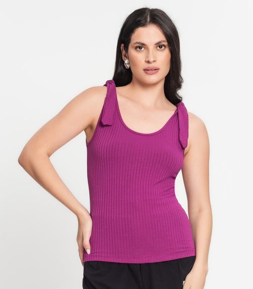 Regata Canelada Feminina Select Roxo