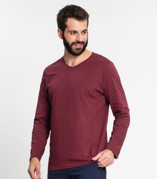 Camiseta Meia Malha Básica Masculina Kohmar Vermelho