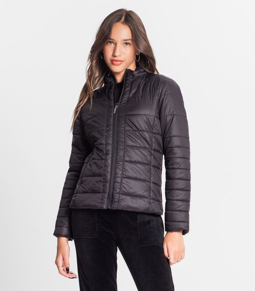 Jaqueta Puffer Juvenil Feminina Minty Preto