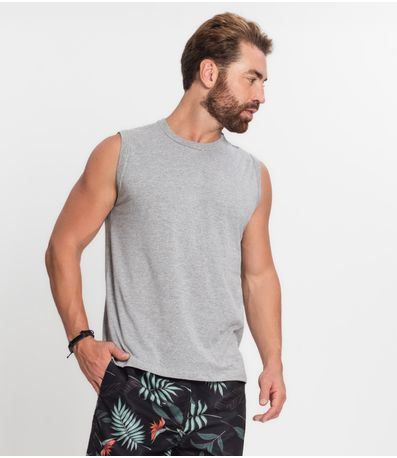 Regata Masculina Básica Rovitex Cinza