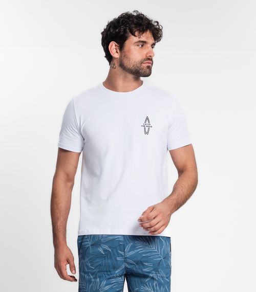 Camiseta Masculina Em Cotton Diametro Branco