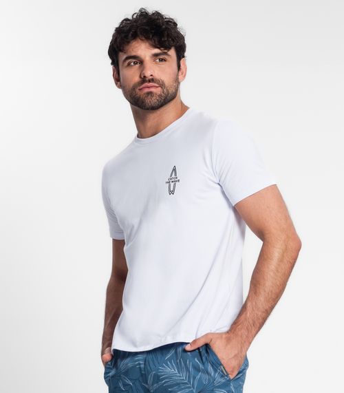 Camiseta Masculina Em Cotton Diametro Branco
