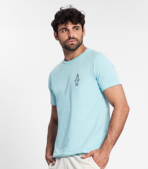 Camiseta Masculina Em Cotton Diametro Azul