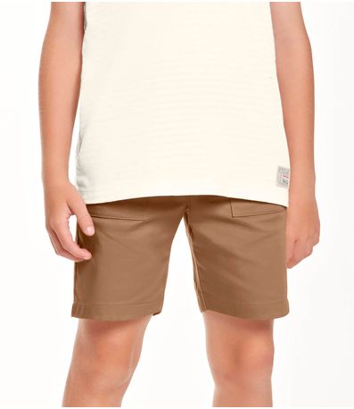 Bermuda Infantil Em Sarja Trick Nick Marrom