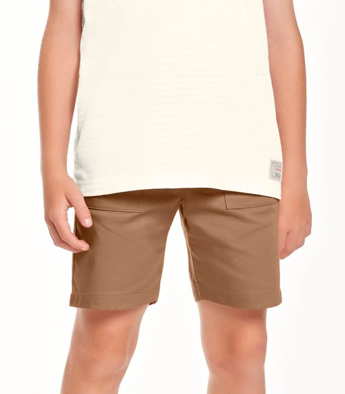 Bermuda Infantil Em Sarja Trick Nick Marrom
