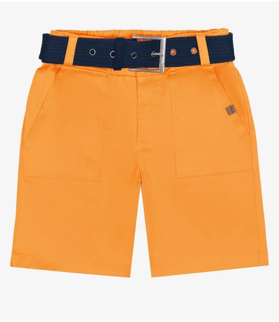 Bermuda Infantil Em Sarja Trick Nick Amarelo